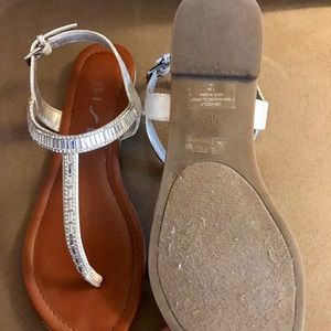 Silver sandals kids/adults